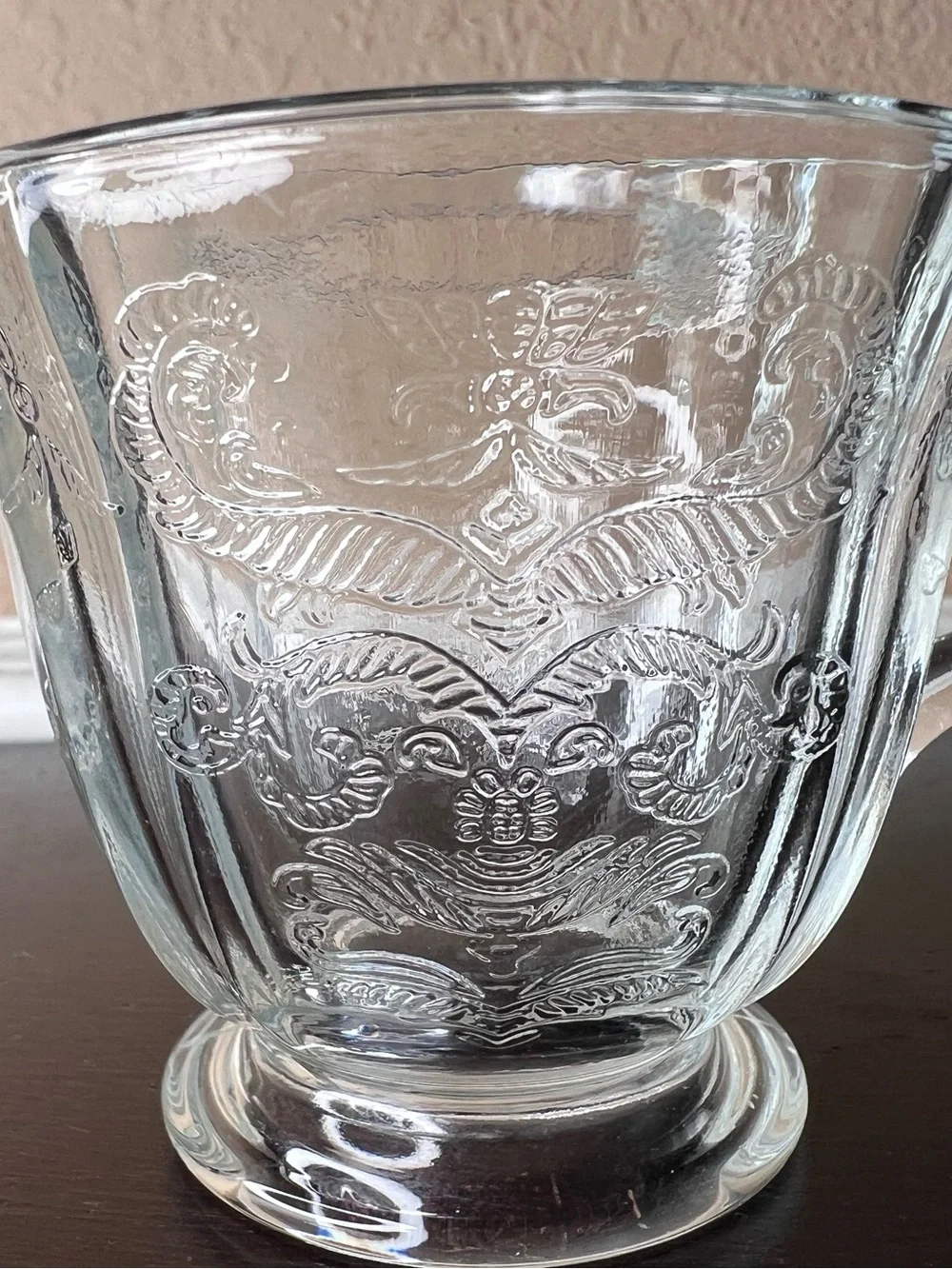 Vintage 1930s Federal Glass Madrid Clear Depression Glass Footed Creamer
